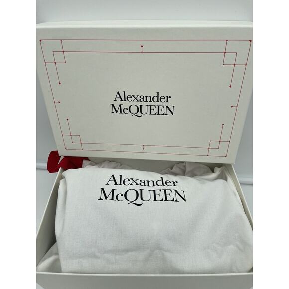 NEW ALEXANDER MCQUEEN BLACK LEATHER SKULL CROC CHAIN BAG PURSE NWT BOX - Picture 12 of 12